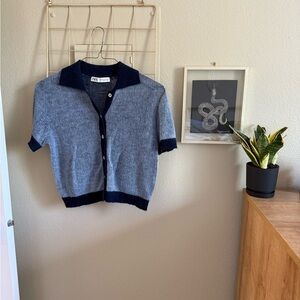 SOLD Zara Knit Short Sleeve Cardigan